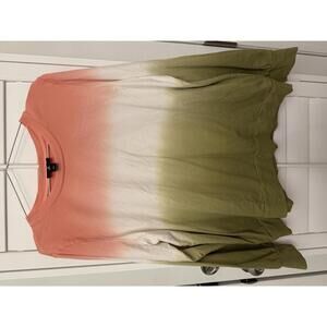 J Jason Wu French Terry dip dye pullover sweatshirt in pink and green